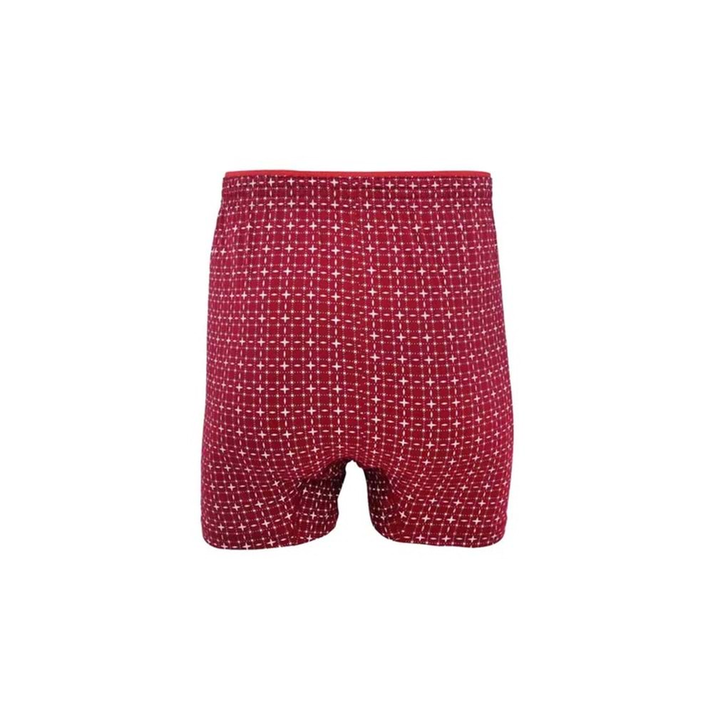 ELİT 1102 ERK DESENLİ BOXER BORDO L