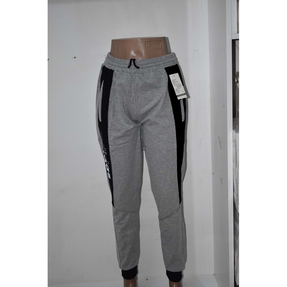 GENÇ ERKEK GARNİ BASKILI MANŞETLİ - GRİ - S-M-L-XL-XXL