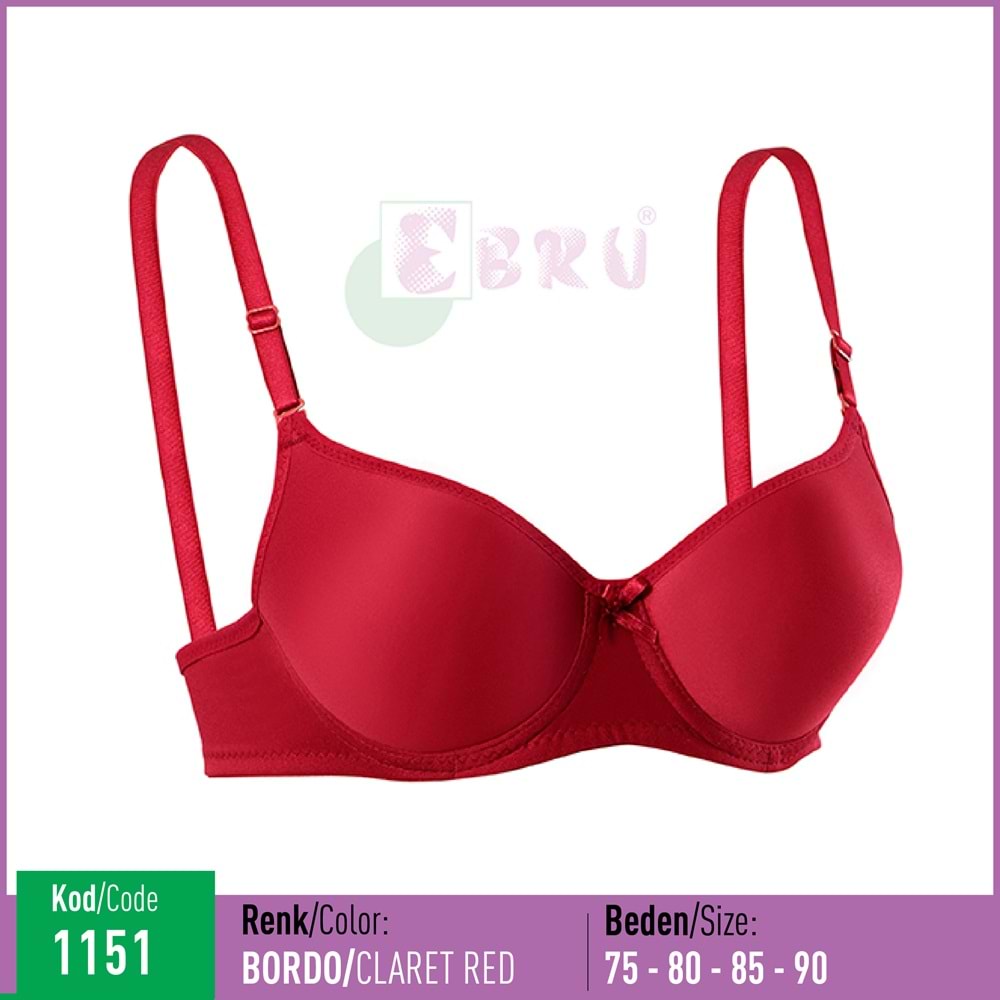 EBRU 1151 SİLİKONLU DOLU BORDO 80