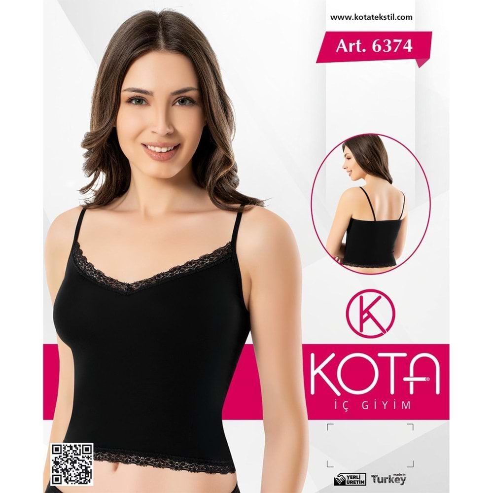KOTA 6374 YARIM ATLET SİYAH S-M