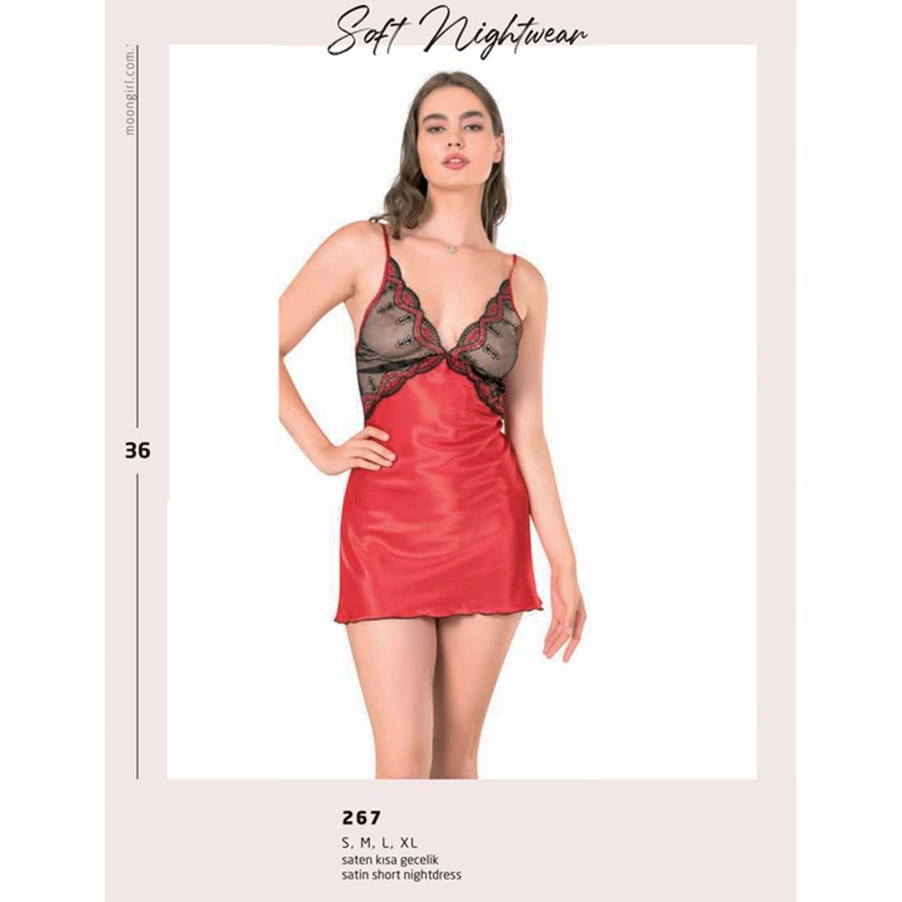 267 MONGİRL KISA GECELİK - ASORTİ - XL