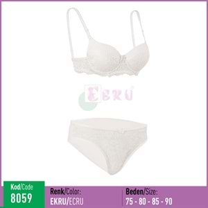 8059 EBRU SİLİKONLU DOLU TAKIM GRİ