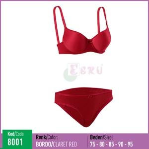 8001 EBRU SİLİKONLU BOŞ BORDO