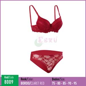 8009 EBRU SİLİKONLU BOŞ BORDO