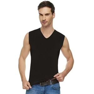 ELİT 1305 ERK V YAKA SIFIR KOL SİYAH XXL