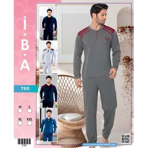 700 İBA ERKEK PİJAMA TAKIMI - GRİ