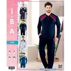100 İBA ERKEK PİJAMA TAKIMI - GRİ