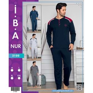 2100 İBANUR ERKEK PİJAMA TAKIMI - LACİVERT