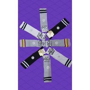 XGRİ POLO DİZALTI ÇİZGİLİ KOLEJ