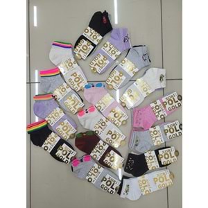 XGRİ POLO BAYAN 3 LÜ PENYE PATİK