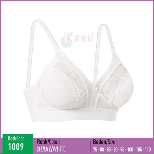 1009 EBRU GEN LASTİK LEZ BEYAZ 110