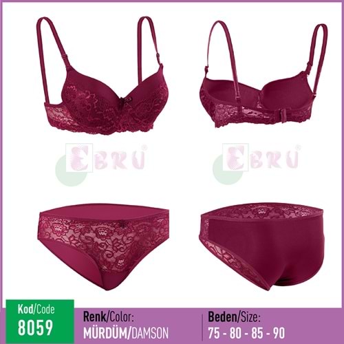 8059 EBRU SİLİKONLU DOLU TAKIM MÜRDÜM