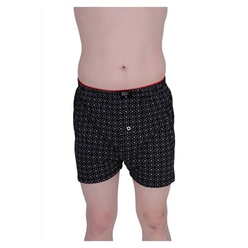 ELİT 1102 ERK DESENLİ BOXER SİYAH M