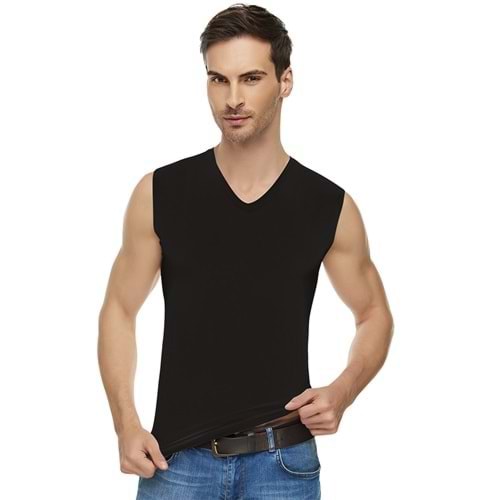 ELİT 1305 ERK V YAKA SIFIR KOL SİYAH S