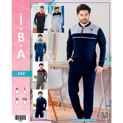 500 İBA ERKEK PİJAMA TAKIM - GRİ