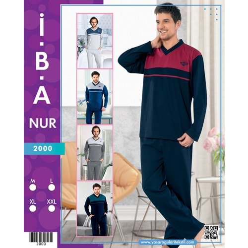 2000 İBANUR ERKEK PİJAMA TAKIMI - GRİ