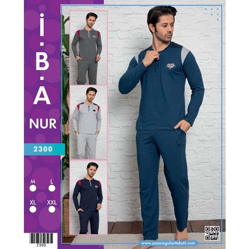 2300 İBANUR ERKEK PİJAMA TAKIMI - GRİ
