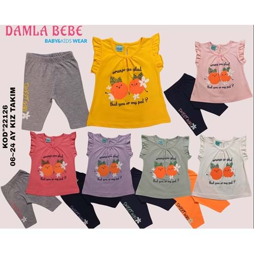 22126 DAMLA PORTAKAL BASKILI KIZ TAKIM 6,24