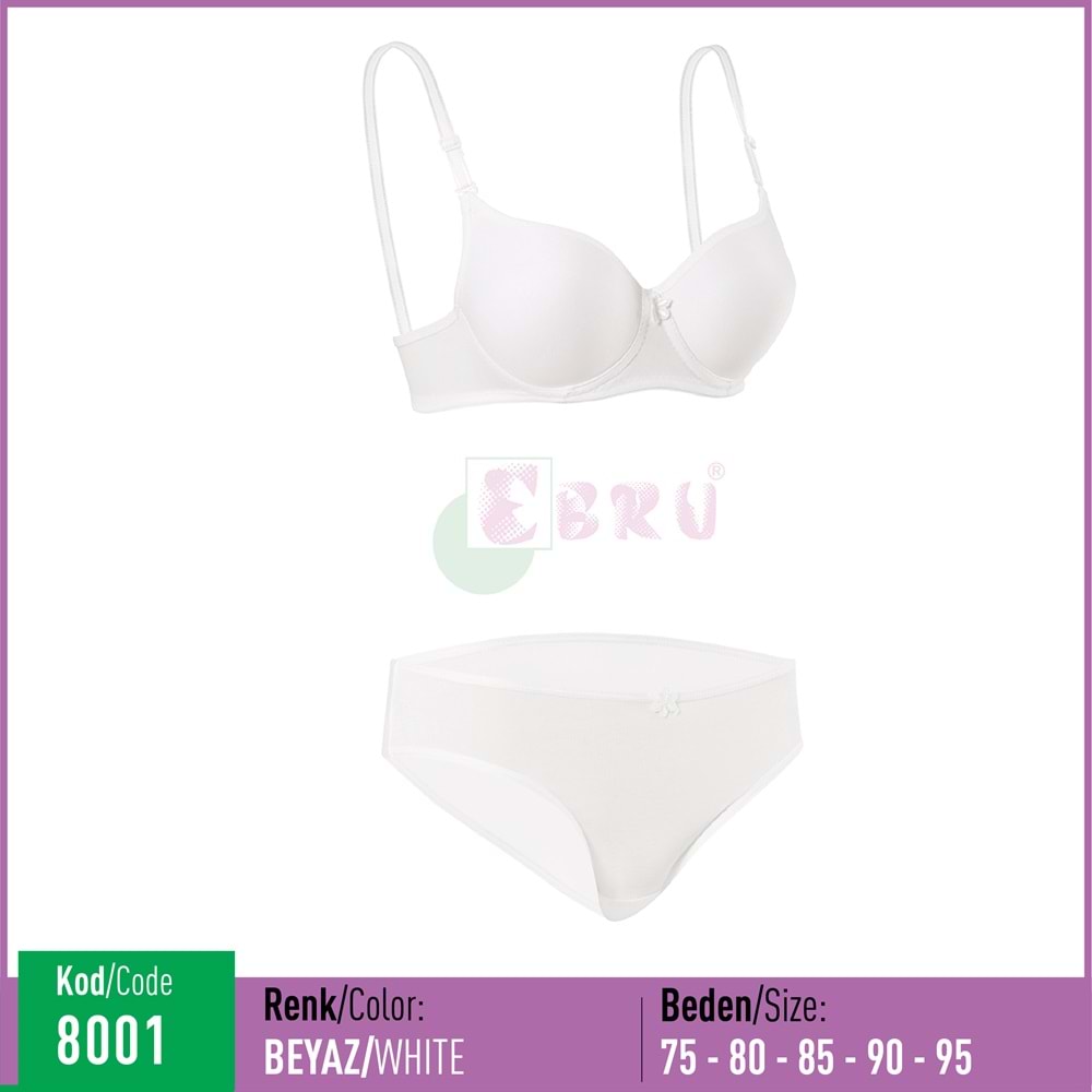8001 EBRU SİLİKONLU BOŞ BEYAZ