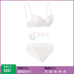 8001 EBRU SİLİKONLU BOŞ BEYAZ