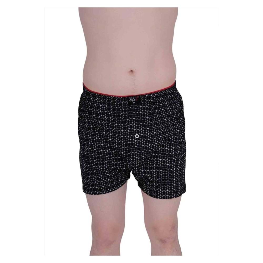 ELİT 1102 ERK DESENLİ BOXER SİYAH XL