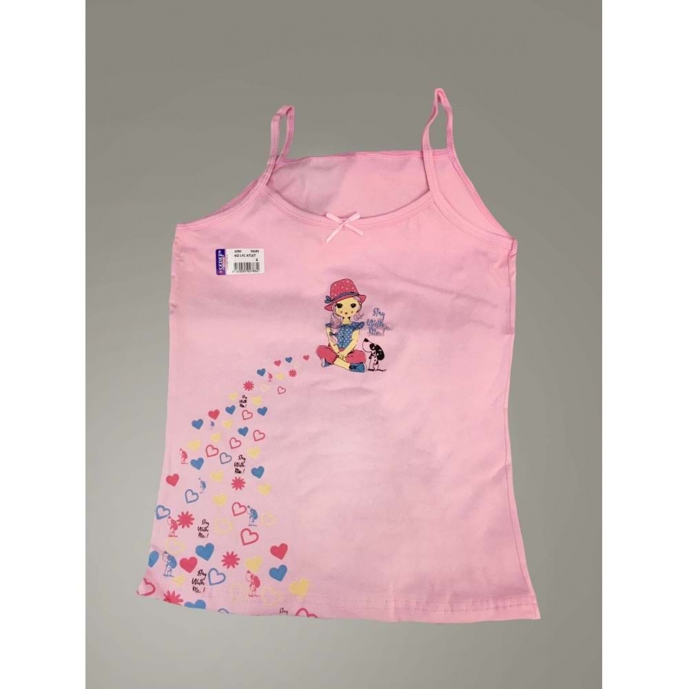 SEDEF KIZ LİKRA DESENLİ ATLET 3