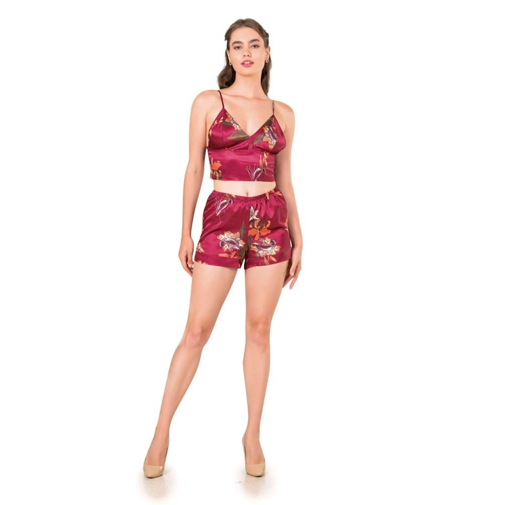 331 MONGİRL ŞORTLU TAKIM - BORDO - XL