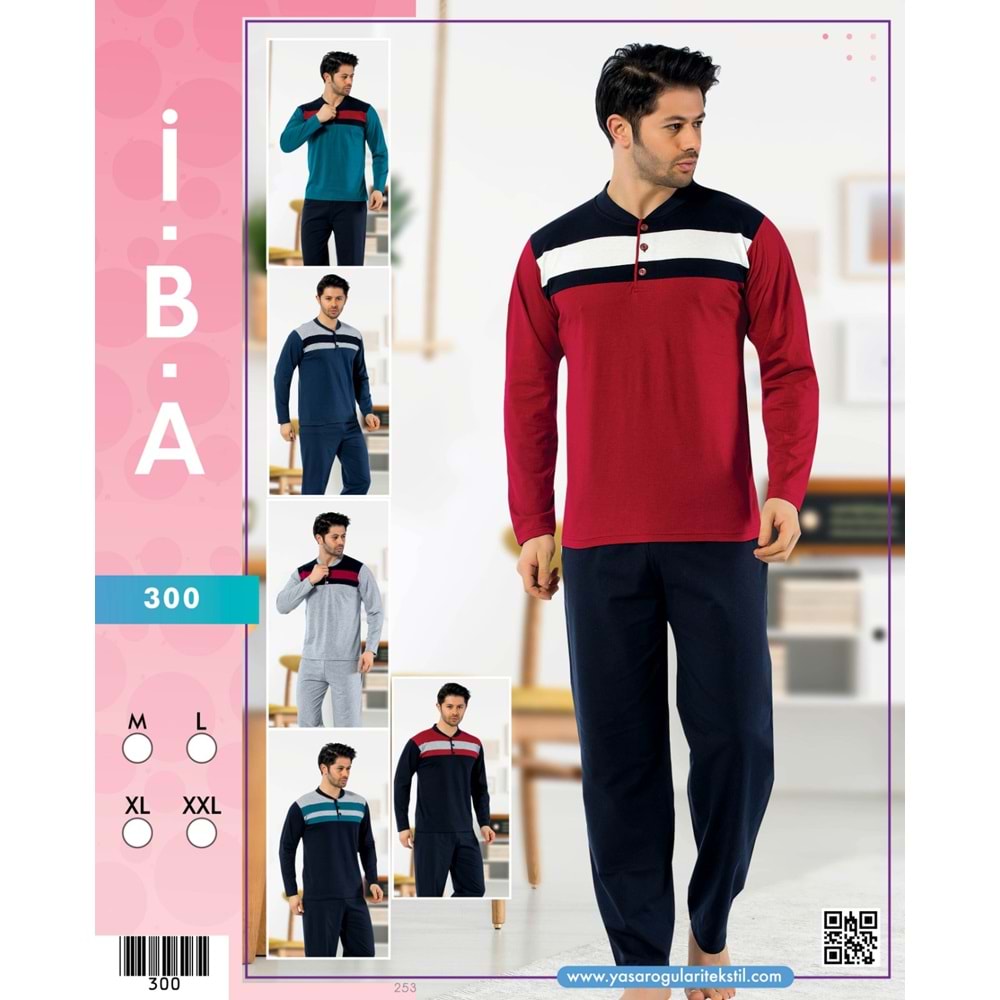 300 İBA ERKEK PİJAMA TAKIMI - GRİ