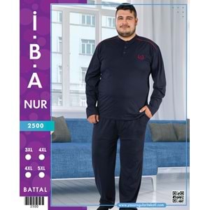 2500 İBANUR ERKEK BATTAL PİJAMA TAKIMI - FÜME