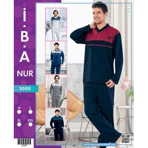 2000 İBANUR ERKEK PİJAMA TAKIMI - GRİ