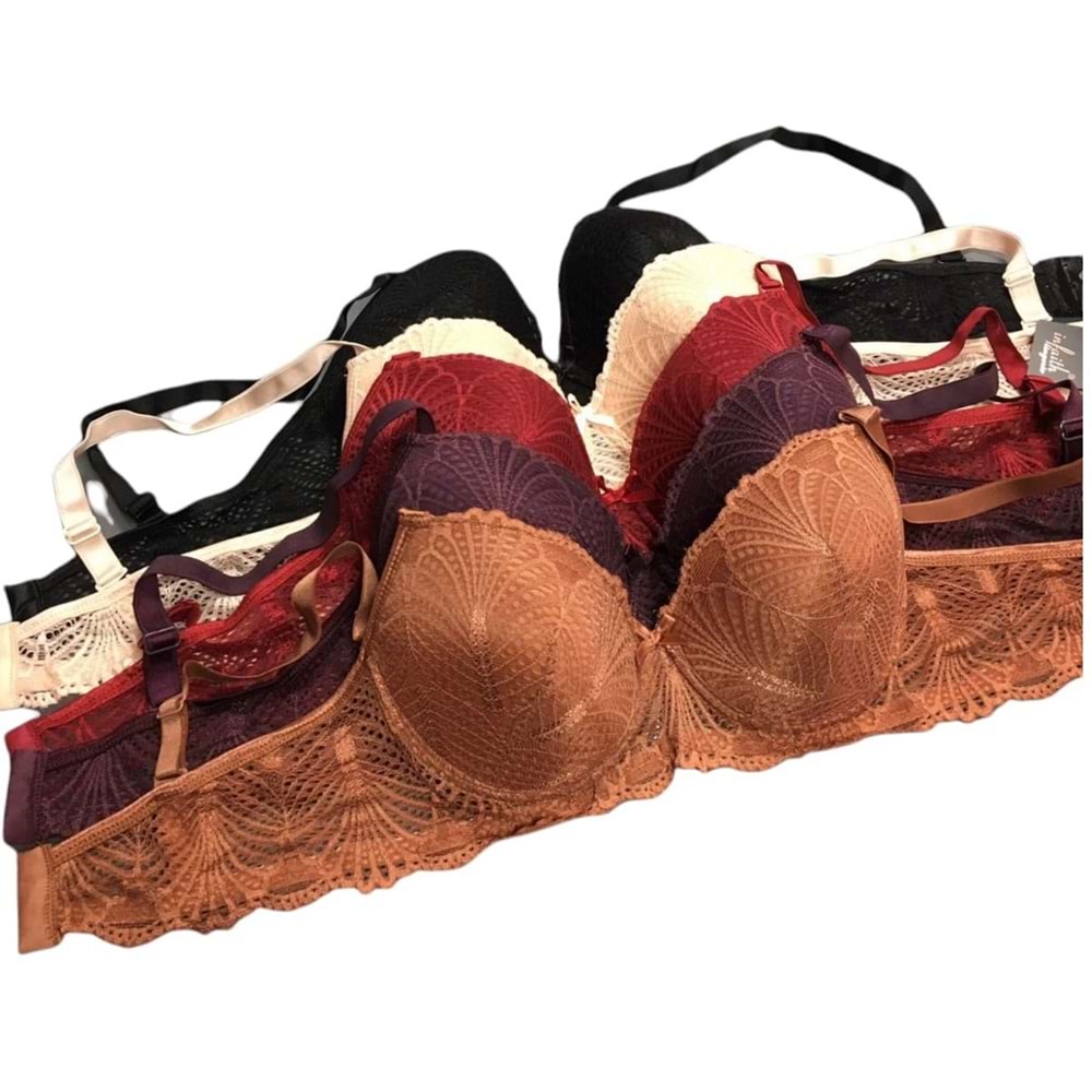 684 İNFAİTH TELLİ ÜSTÜ TÜL - BORDO - SÜTYEN