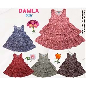 20172 DAMLA FIRFIRLI KIZ ELBİSE 3,6 - FUŞYA