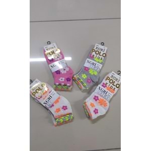 XGRİ POLO KIZ ÇOCUK PATİK 3 LÜ - 3